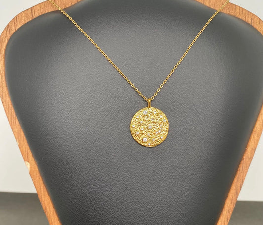 Round Gold Pendant