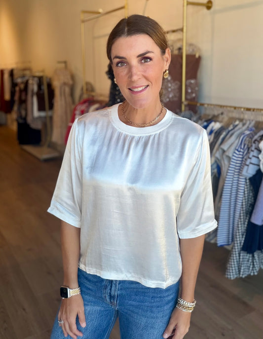 Satin Boxy Tee