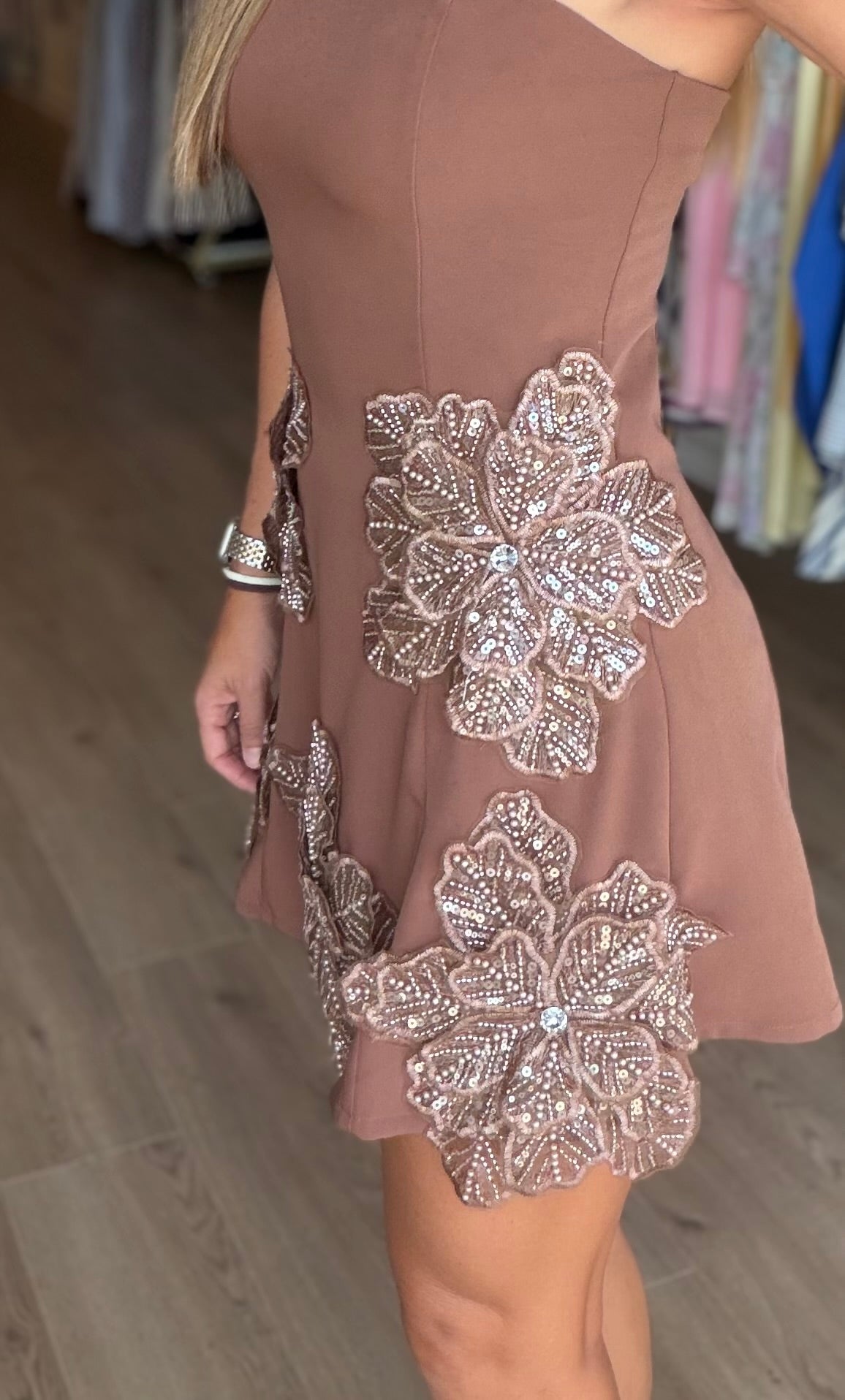 Crisp Applique Dress
