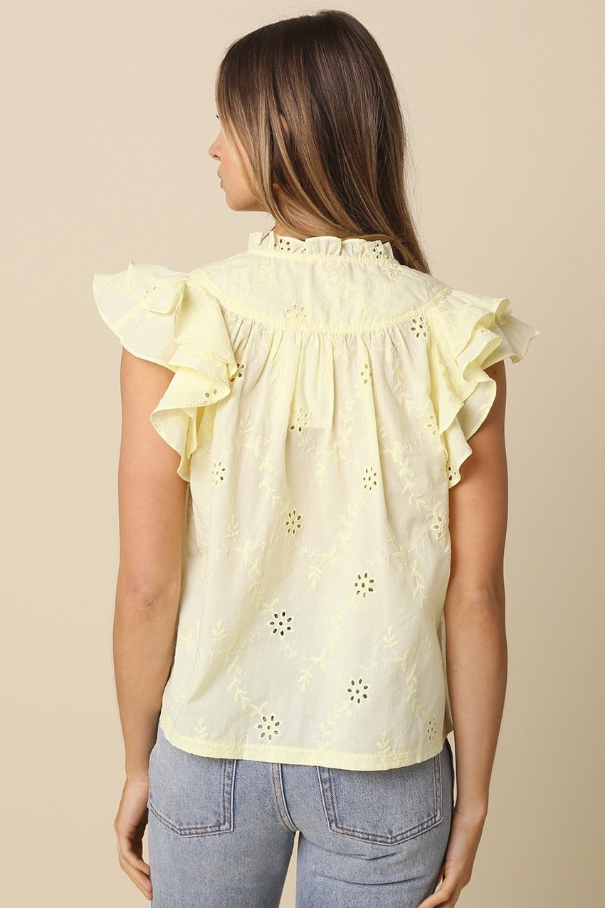 Yolo Eyelet Blouse