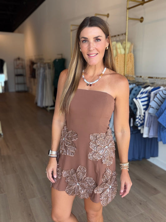 Crisp Applique Dress