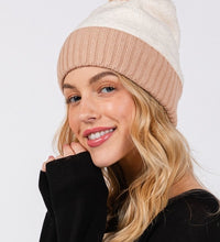 Two Tone Pom Beanie