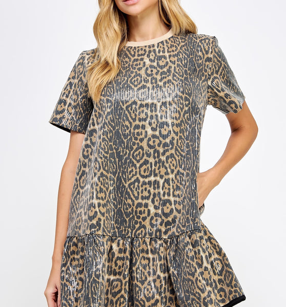 Sequin Leopard Lover Dress