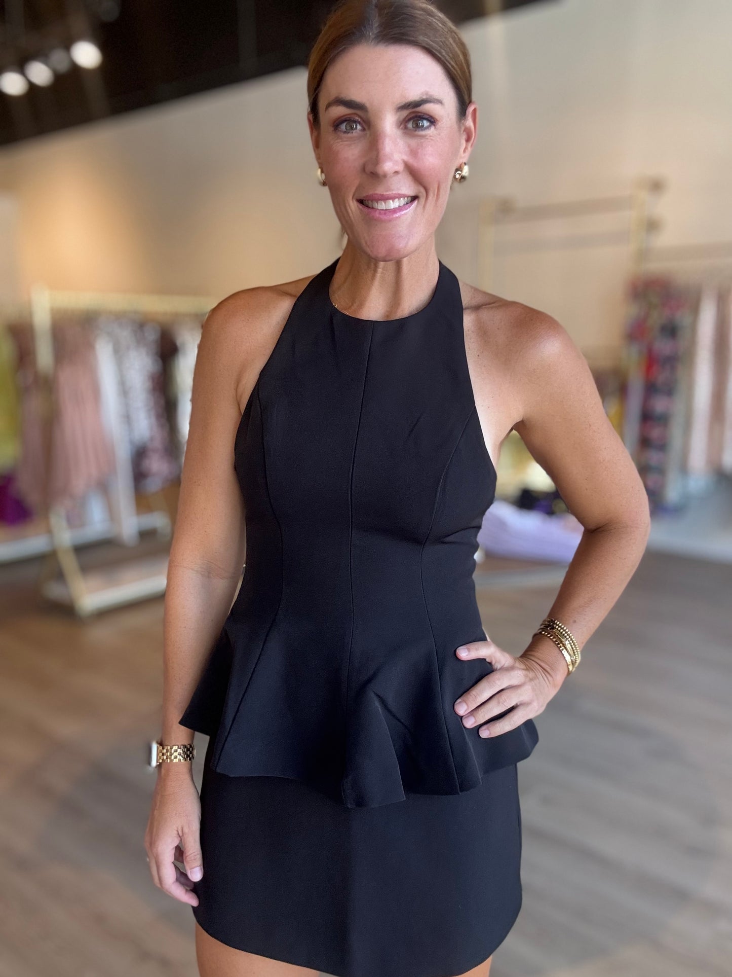 Sculpted Peplum Blouse