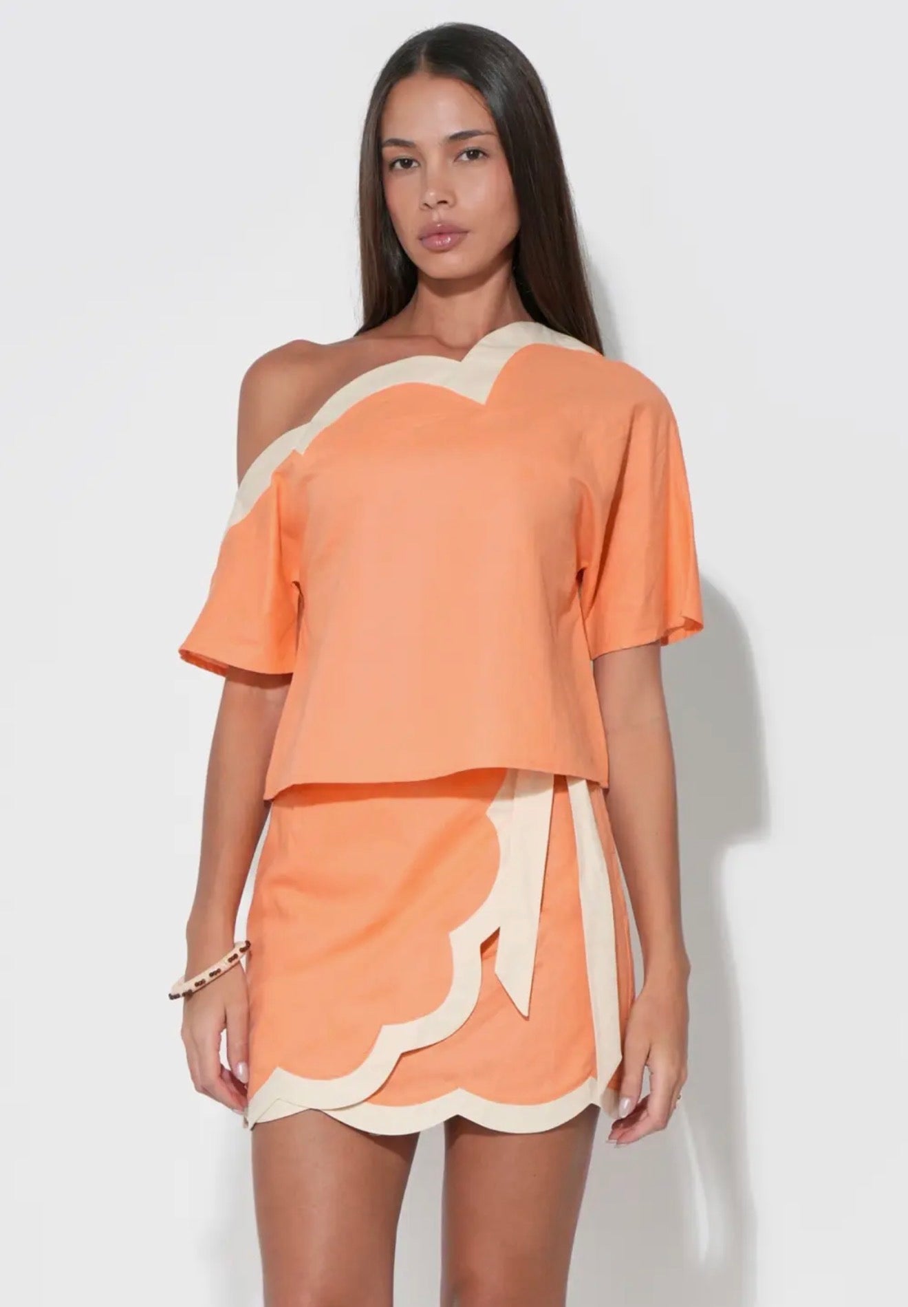 Creamsicle Scallop Top