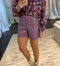purple foil blouse