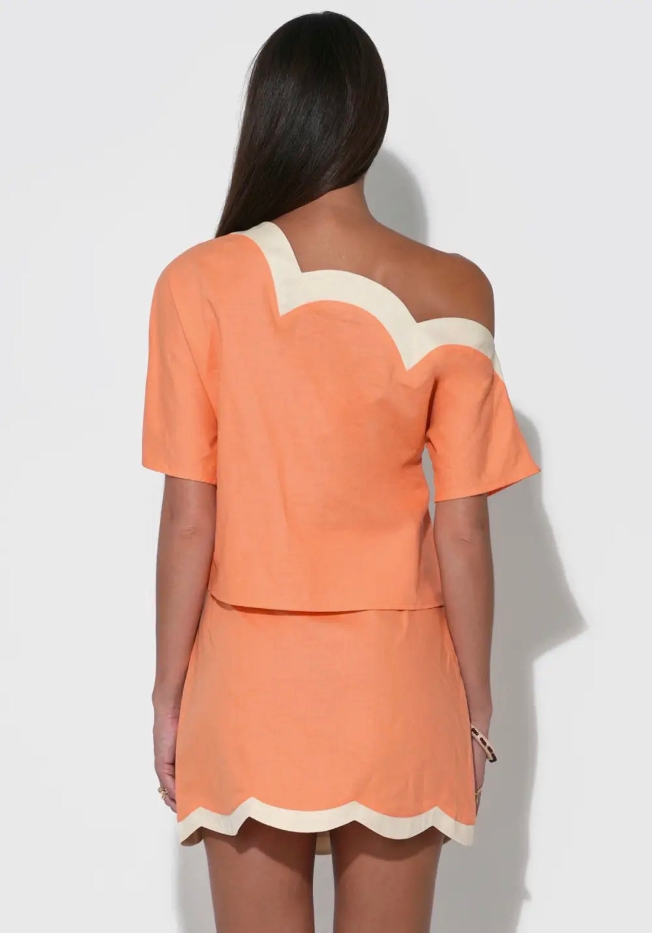 Creamsicle Scallop Top