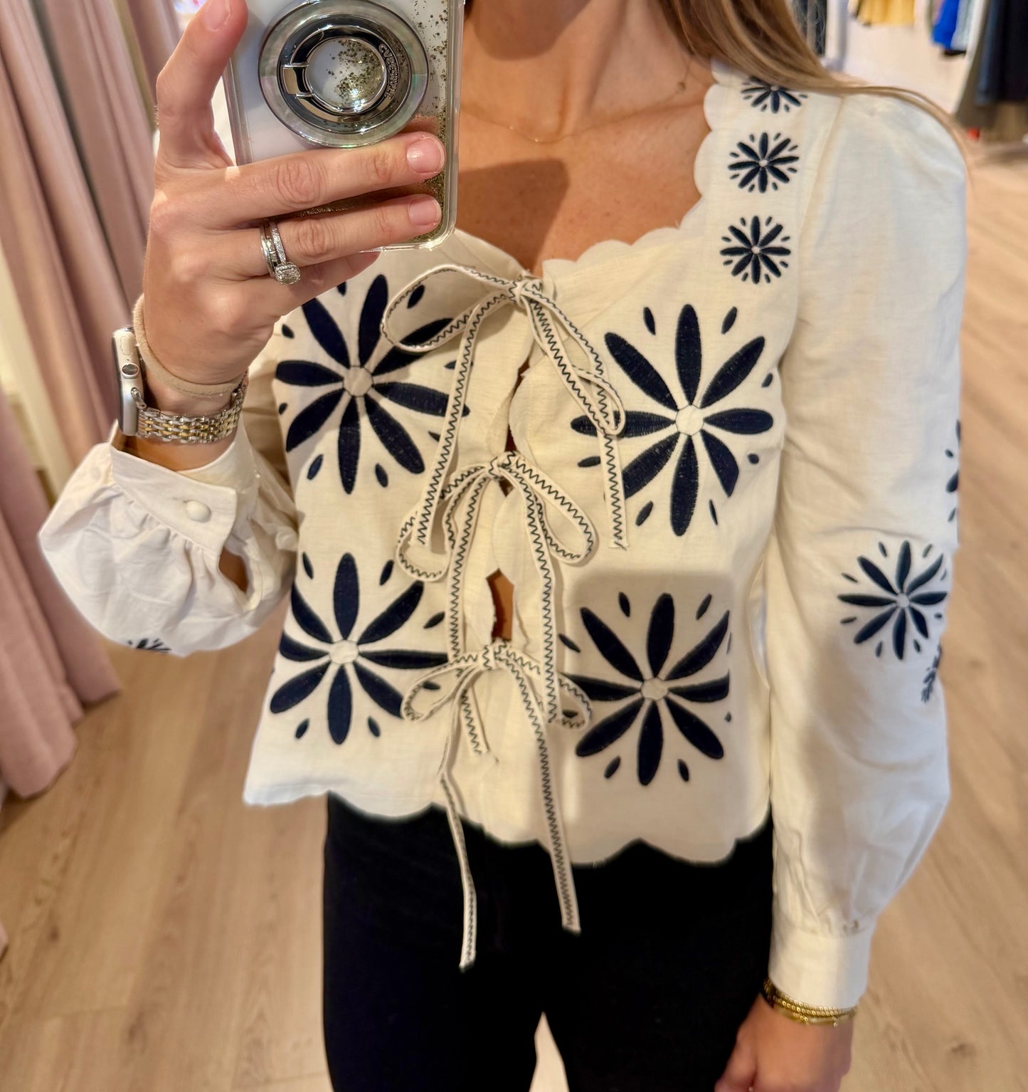 Fall Embroidered Top