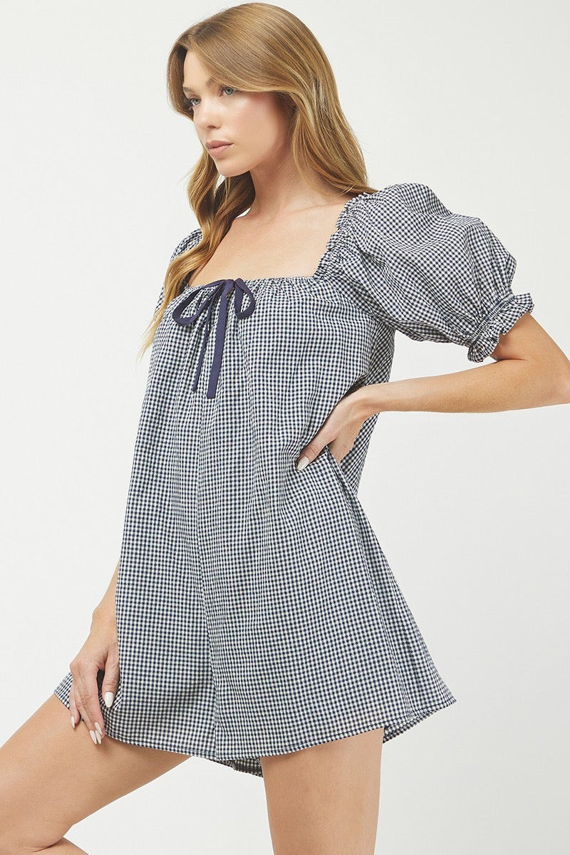 Gingham Girls Romper