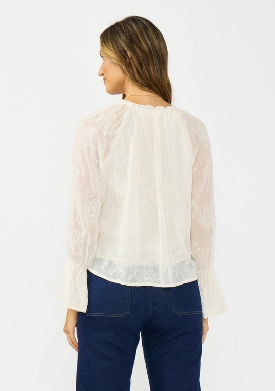 Ivory Flowing Blouse