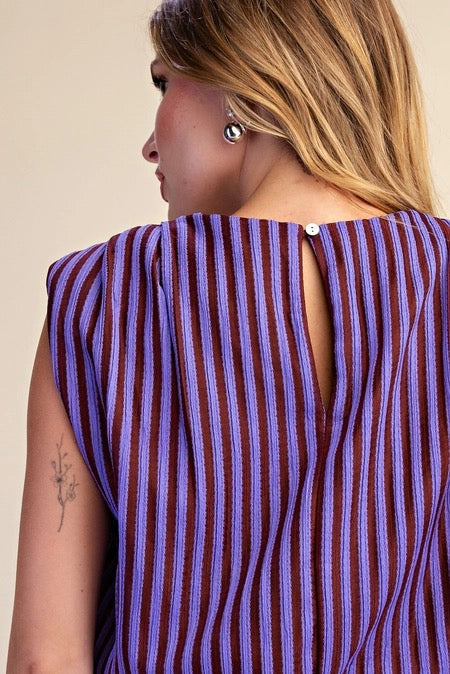 Padded Stripe Top