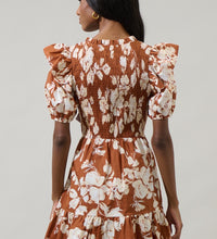 Fall Florals Ruched Dress