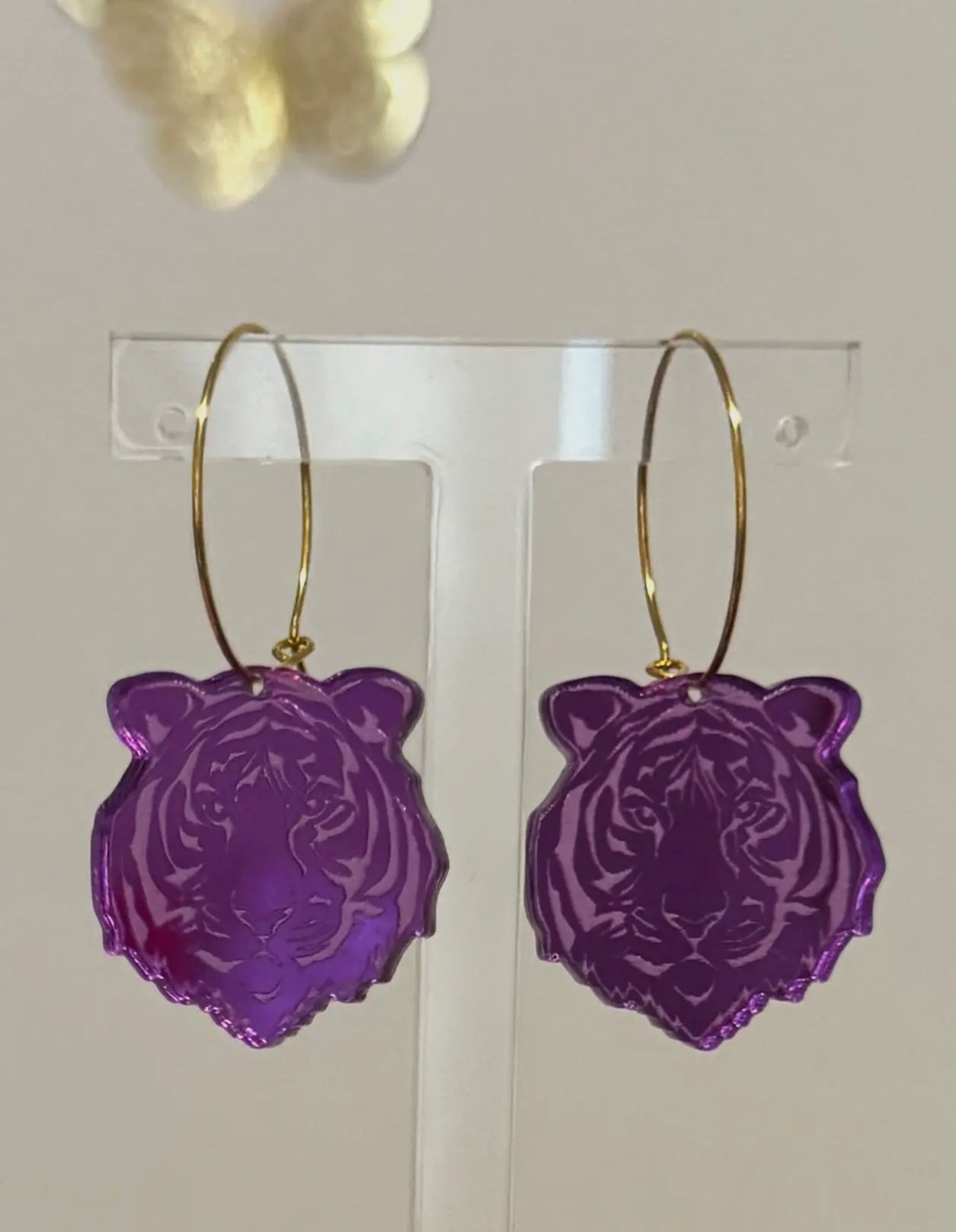 Tiger Hoop Earring