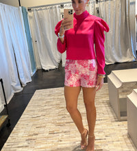 pink jacquard shorts