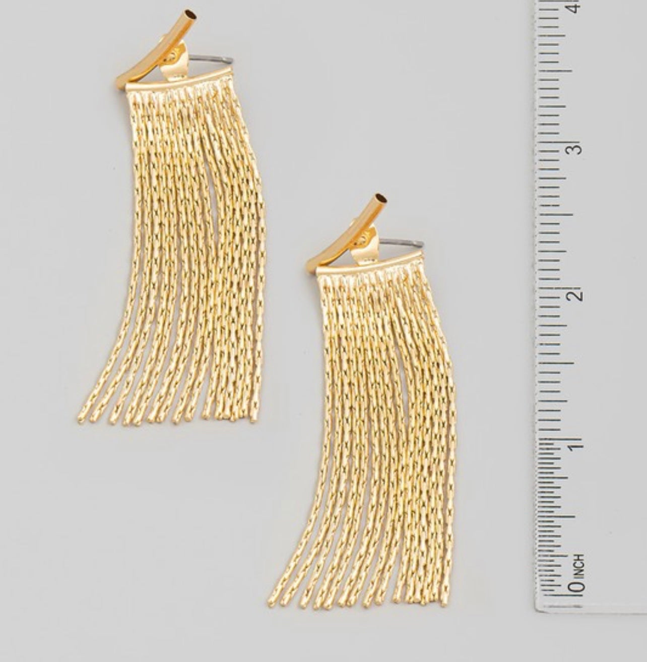 chain fringe earrings