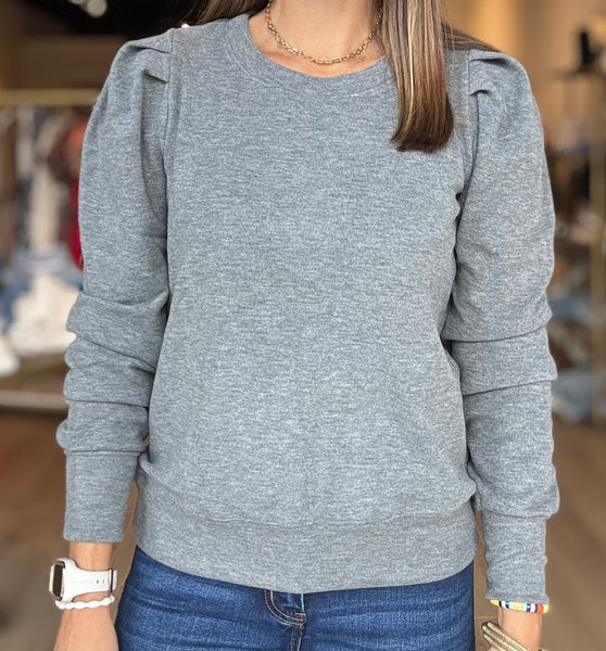 pleat puff pullover