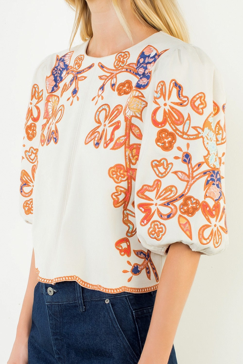 Fall Embroider Top