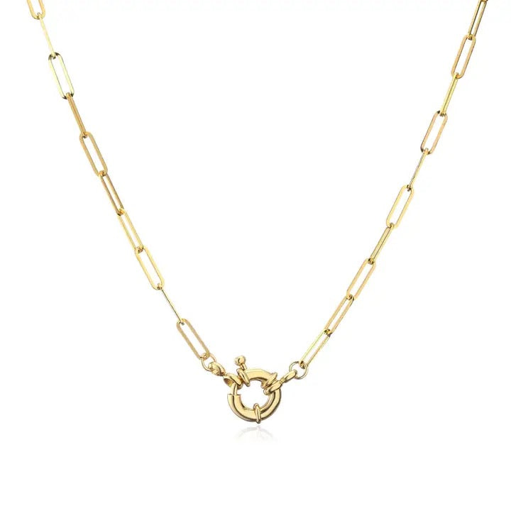 Paperclip Clasp Neckline
