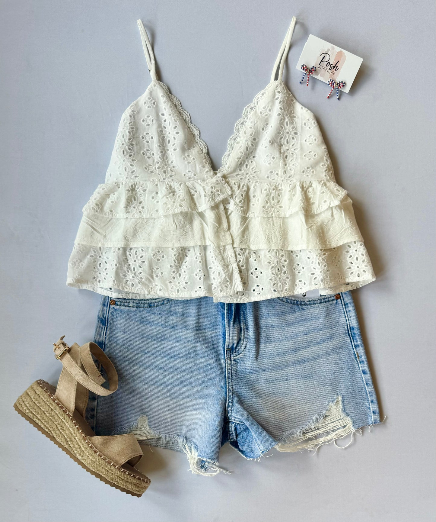 Sky Blue jean shorts