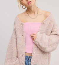 blush boulce cardi