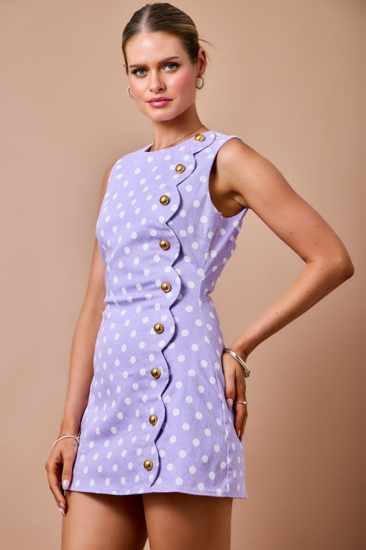 Polka Scallop Romper