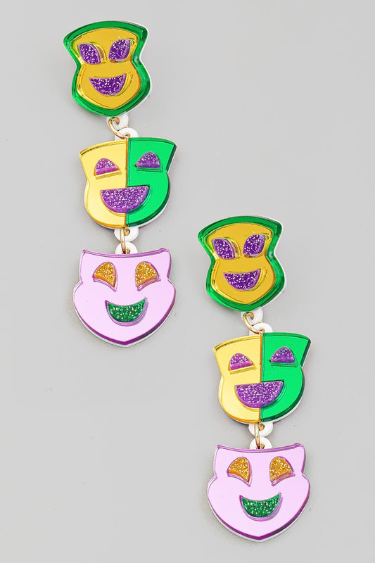 Mirror Mask Earring