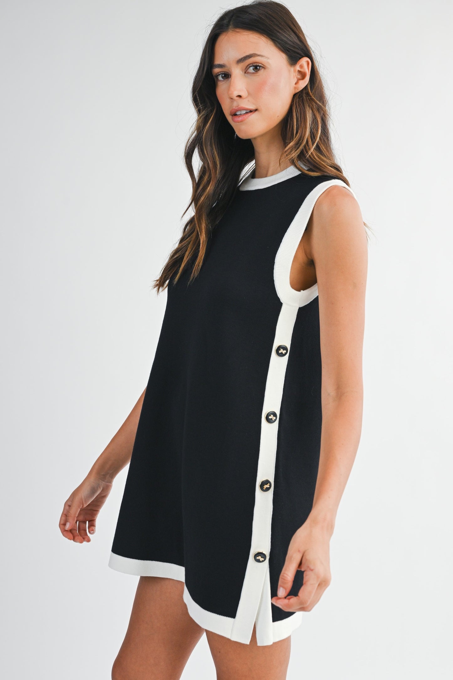 Side Trim Mini Dress