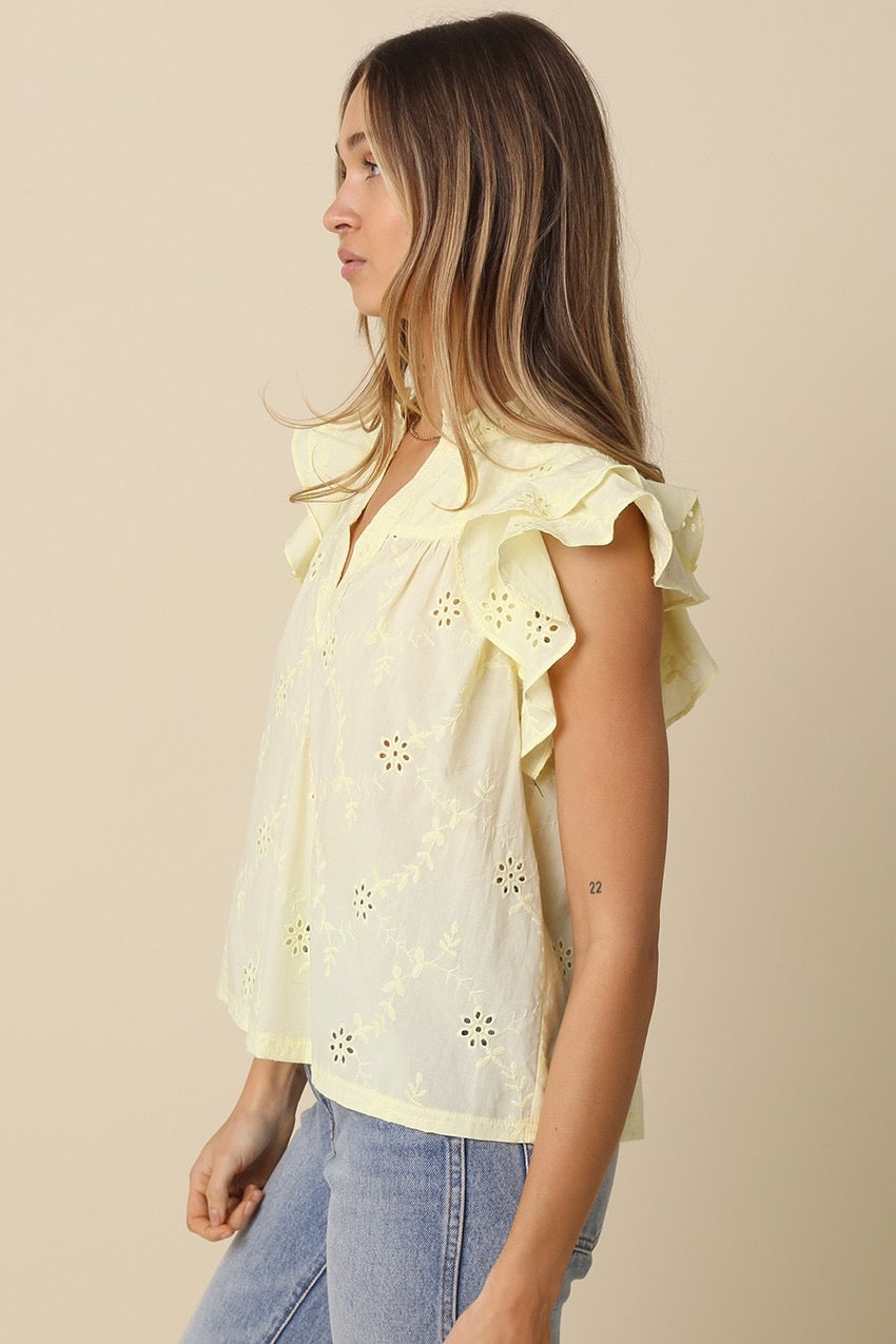Yolo Eyelet Blouse
