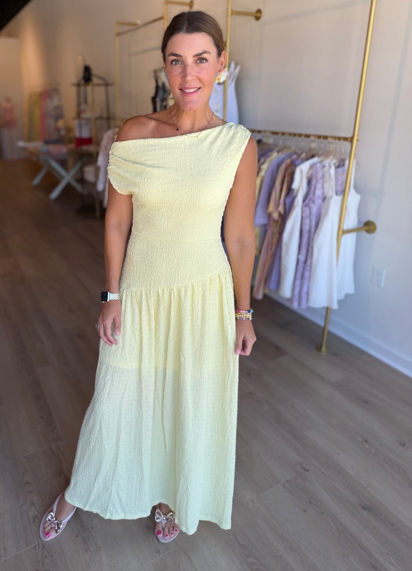 Butter Off Shoulder Maxi