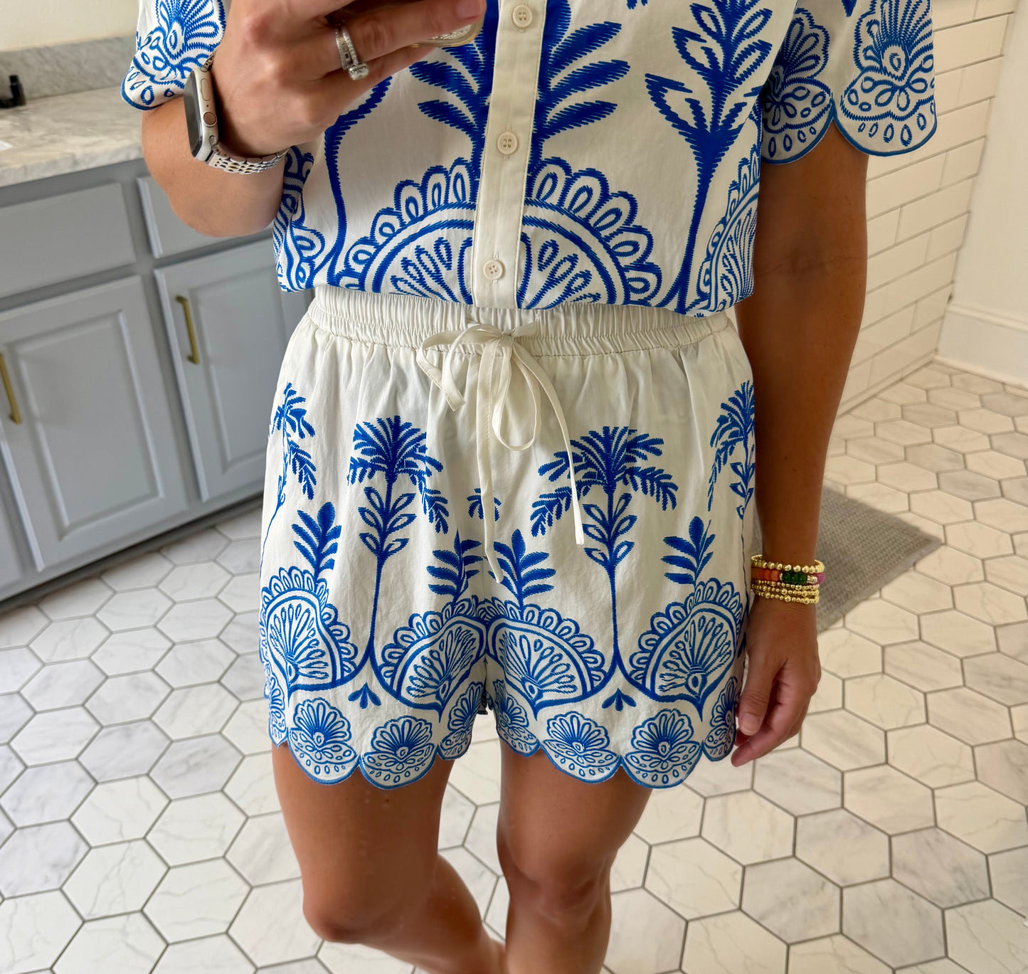 Printed Blues Short