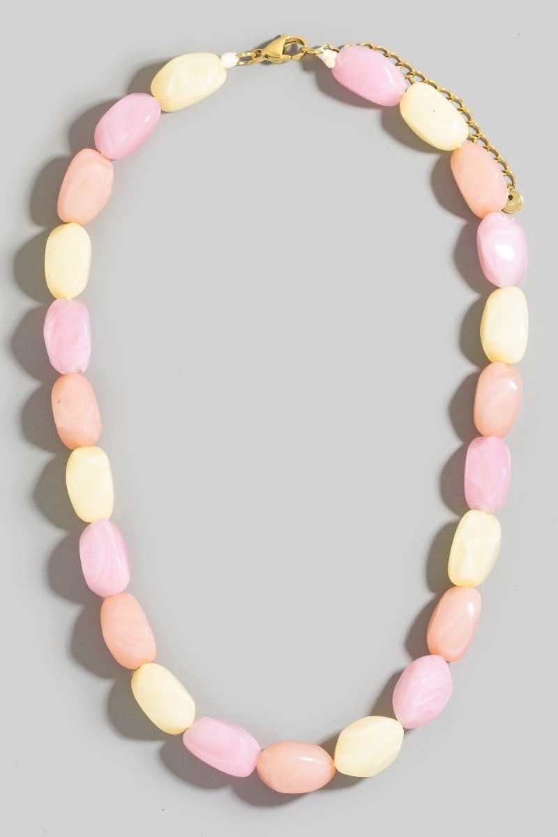 Pink Marble Necklace