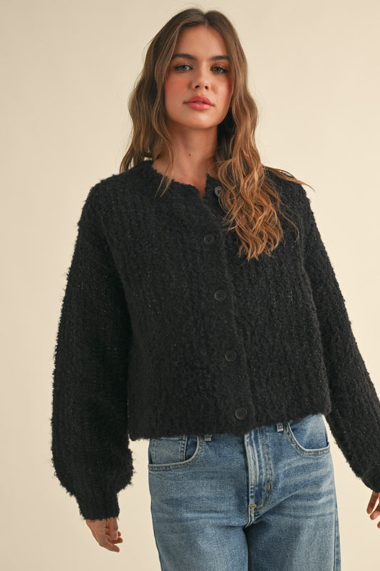 Round Neck Cozy Cardi