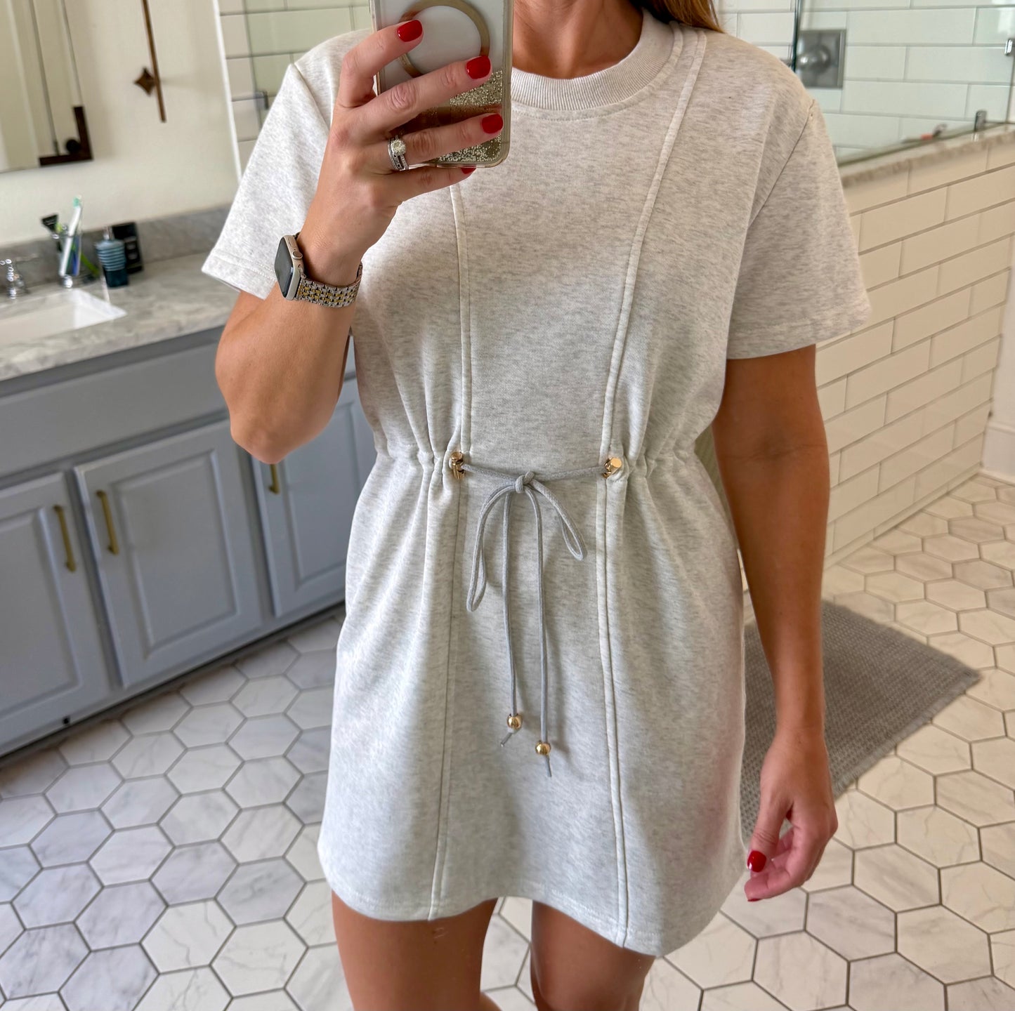 Grey French Terry Dress