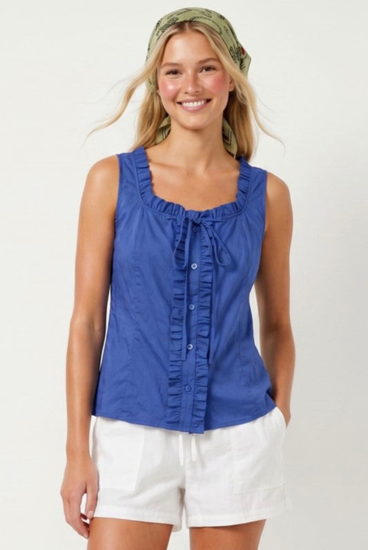Ruffle Trim Top