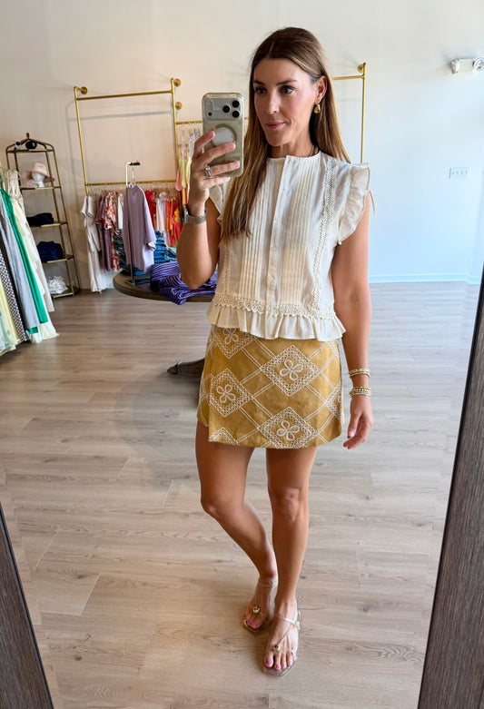 Suede Mini Skirt