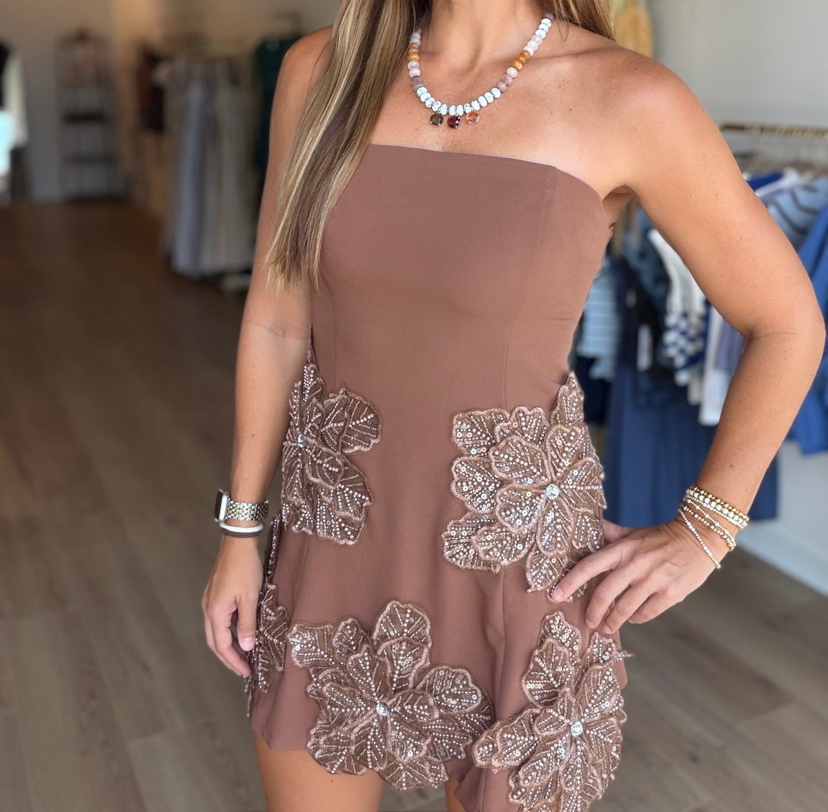 Crisp Applique Dress