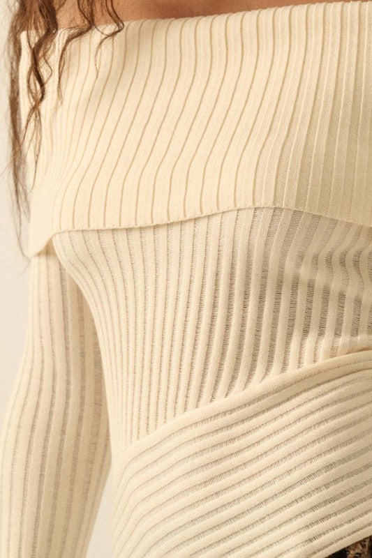 Ribbed OTS Sweater