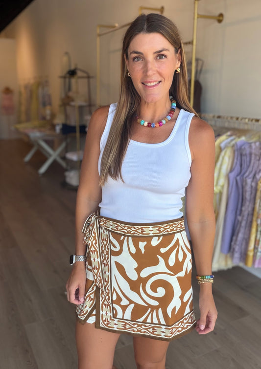 Neutral Stand Skort