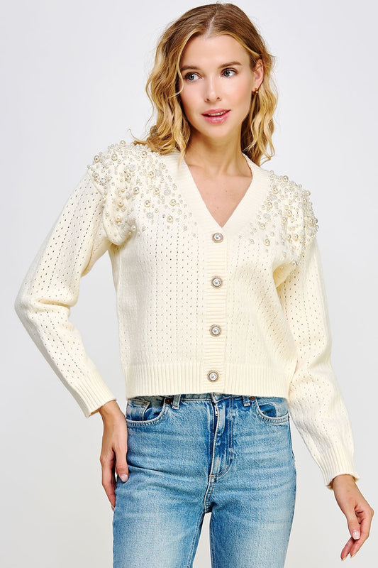 Studded n Pearl Cardigan