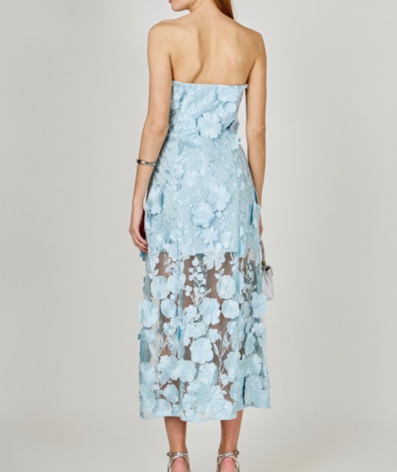 Floral Embroidered Midi Dress