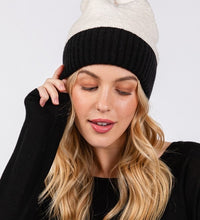 Two Tone Pom Beanie