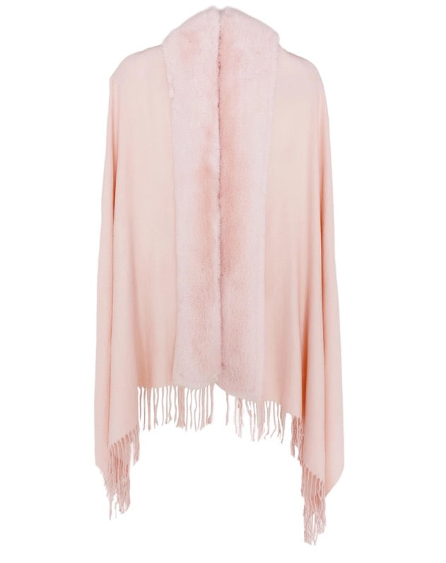Fur Trim Shawl