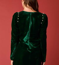 Velvet Green Midi Dress