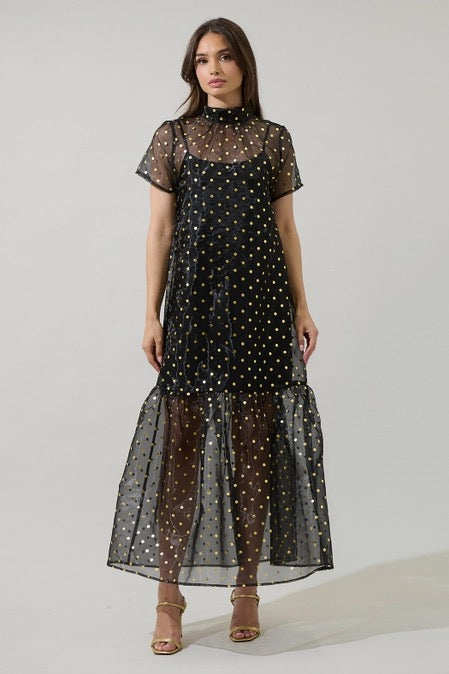 Saints Organza Midi Dress