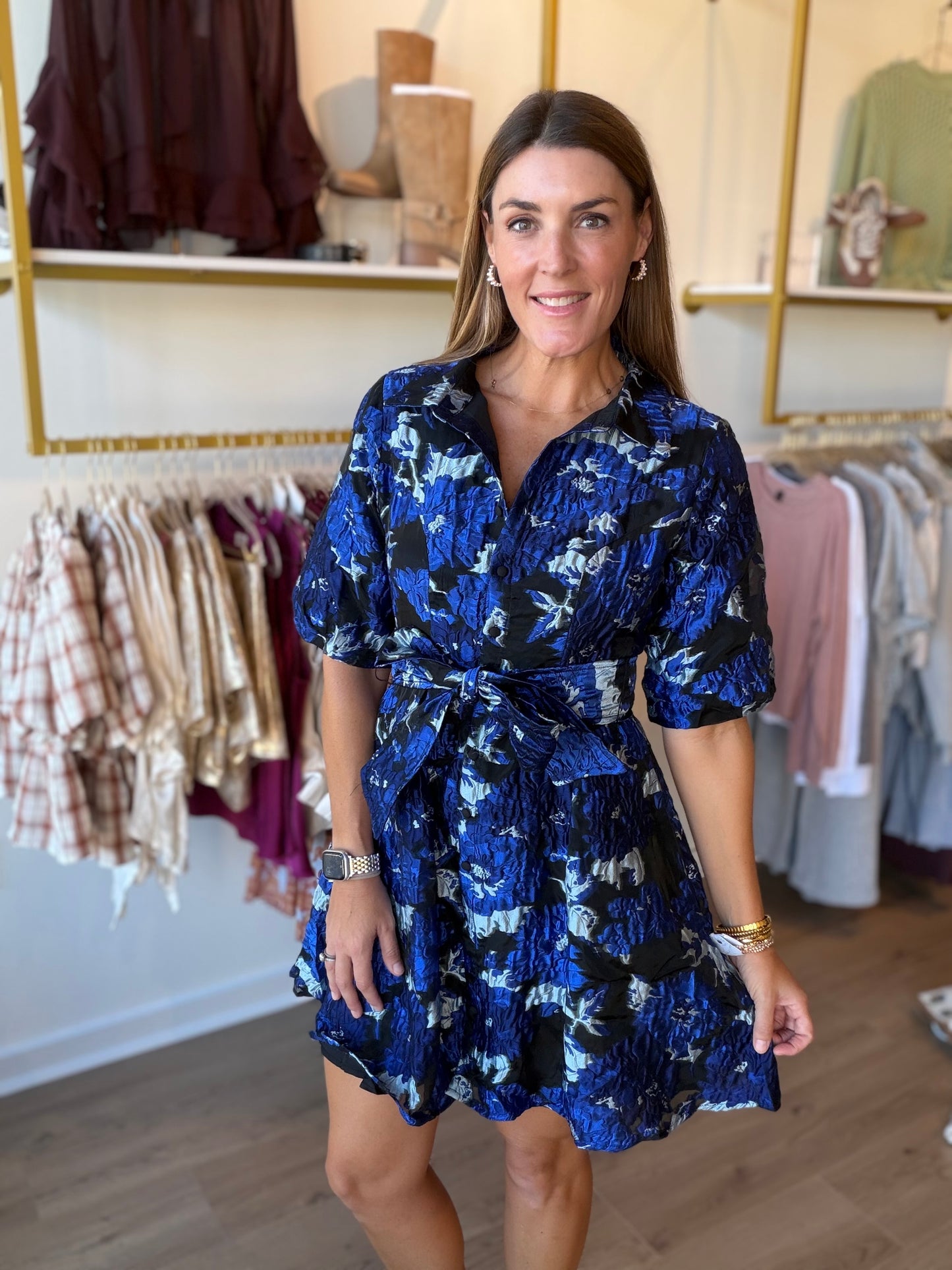 Glenna Jacquard Dress