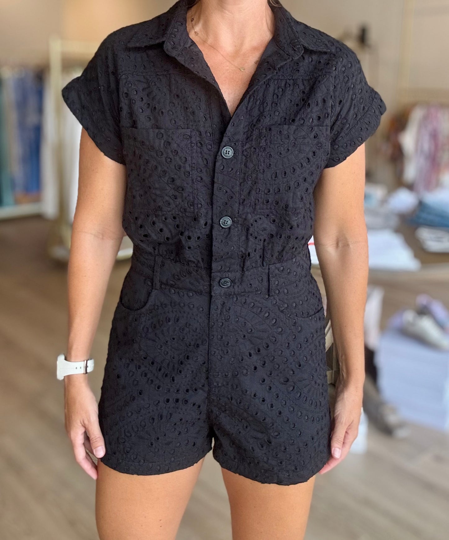 Avril Eyelet Romper