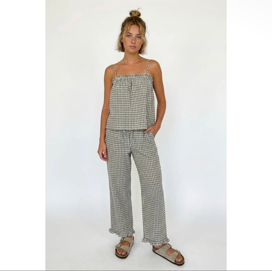 Olive Plaid Set