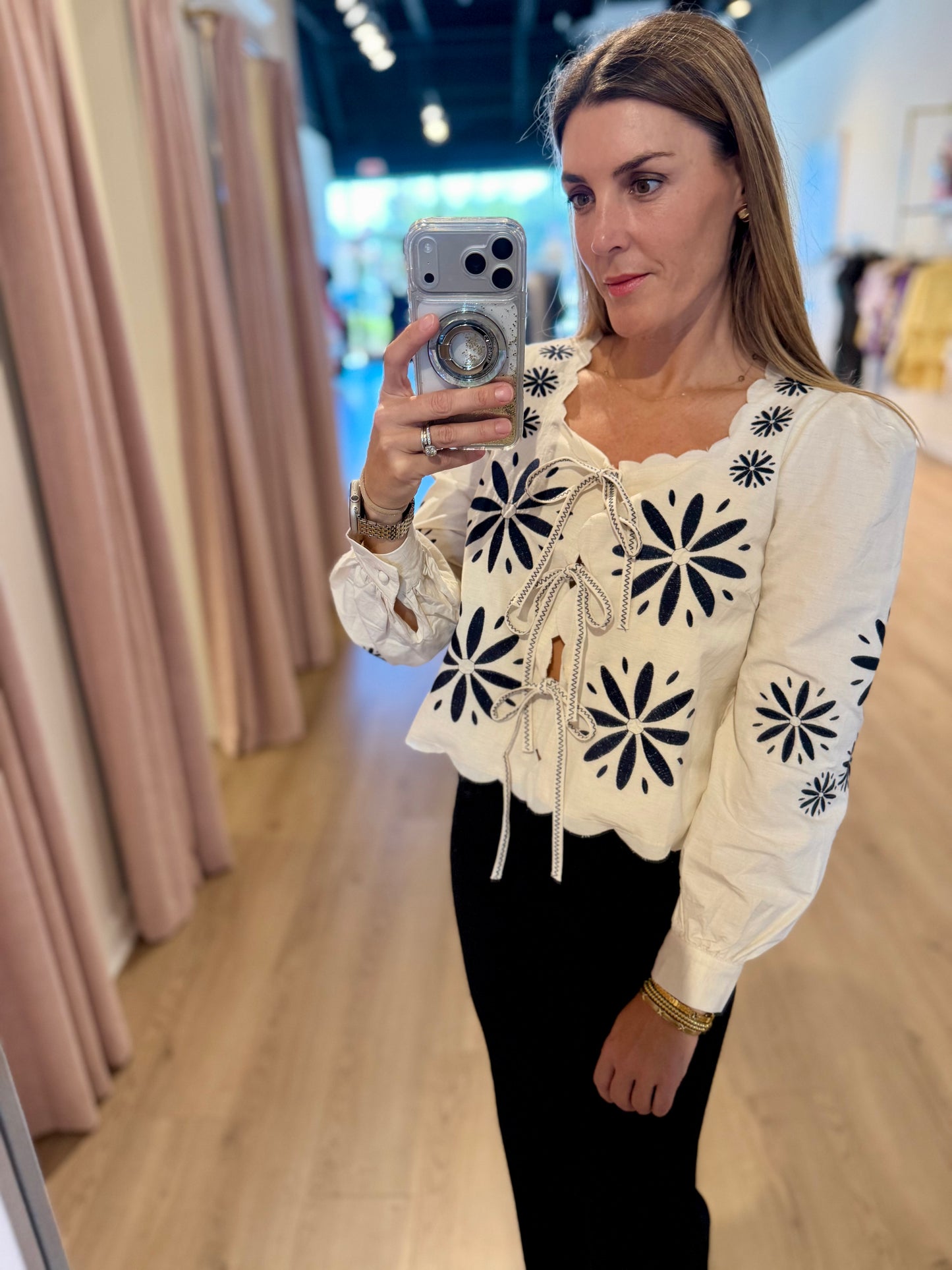 Fall Embroidered Top