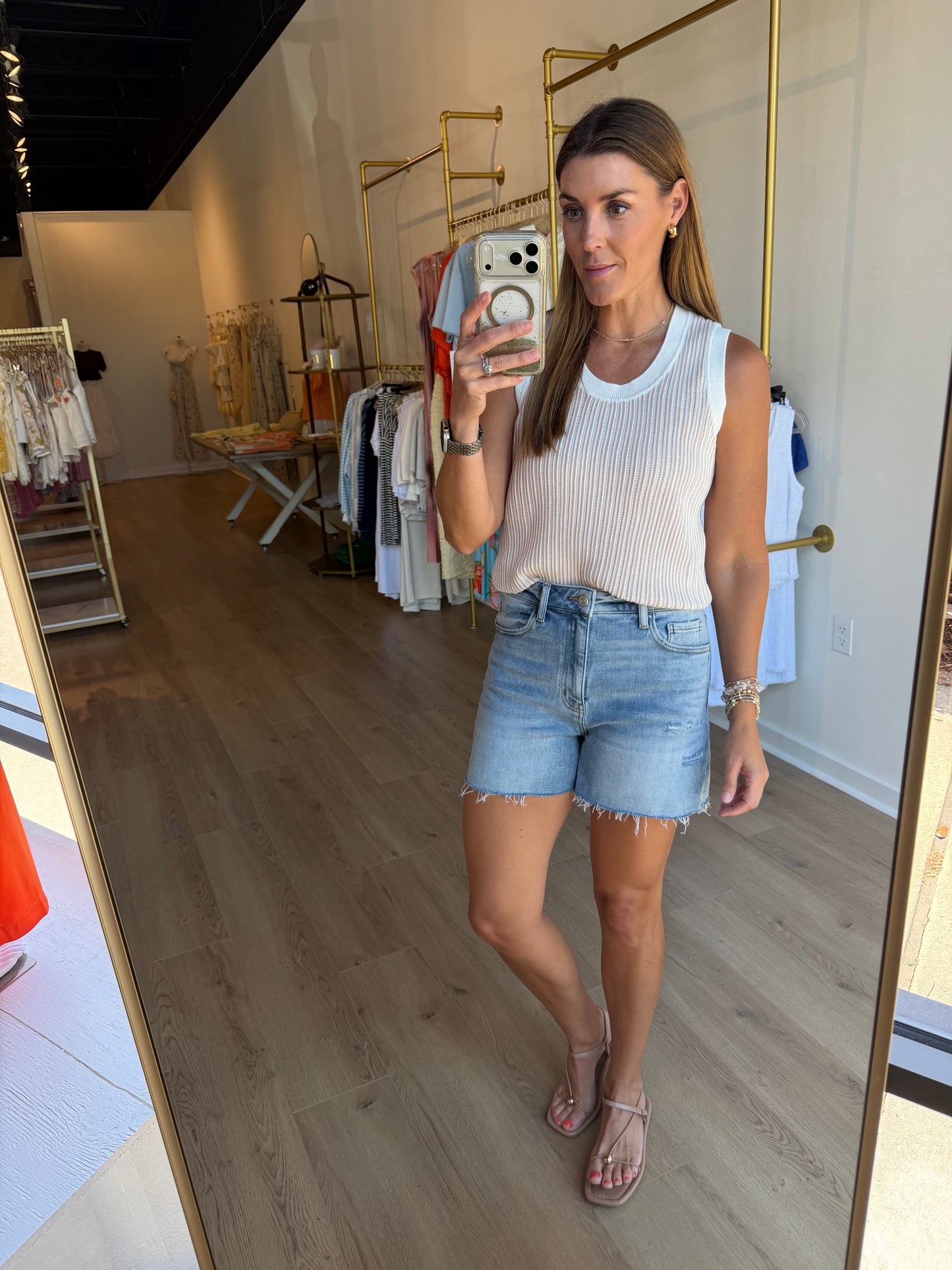 A Line Cut Off Shorts