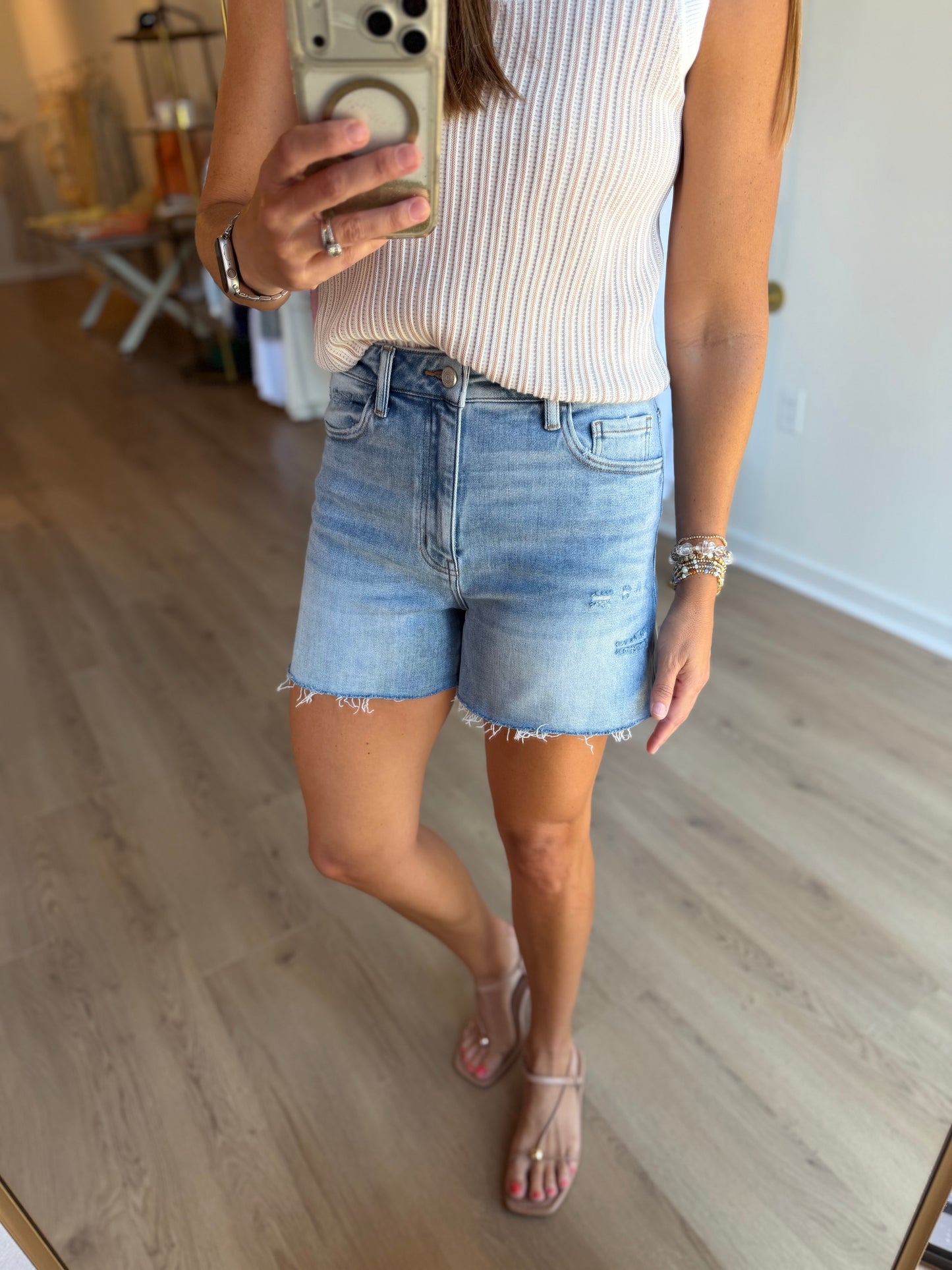A Line Cut Off Shorts